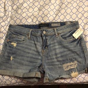Midi jean shorts